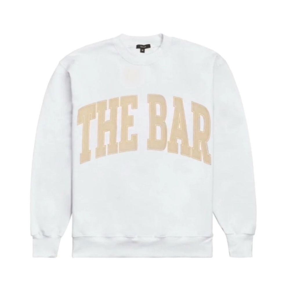 *ALWAYS SOLD OUT*~The Bar, White/Tan Varsity Sweatshirt - Picture 7 of 10
